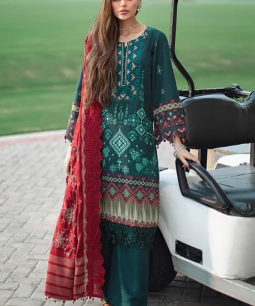 Exclusive Embroidered Slub Khaddar with Embroidered Wool Shawl