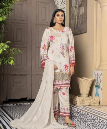 AAFREEN Embroidered Silk Viscose with Embroidered Chiffon Dupatta